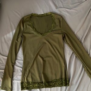 Dark green long sleeve shirt